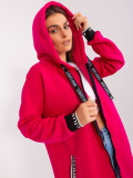 Pink Long Zip-Up Hoodie