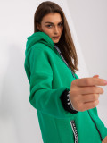 Green Long Zip-Up Hoodie