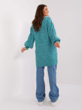 Turquoise Oversize Knitted Dress