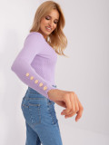 Light Purple Classic Fitted Sweater