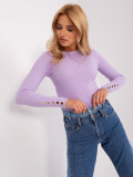 Light Purple Classic Fitted Sweater