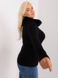 Black Plus Size Women's Sweater with Viscose