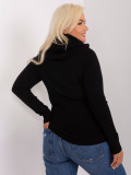 Black Plus Size Women's Sweater with Viscose