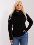 Black Plus Size Women's Sweater with Viscose
