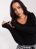 Black Women's Knitted Sweater