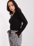 Black Women's Knitted Sweater