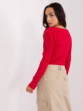 Classic Red Sweater with Stripes