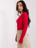 Classic Red Sweater with Stripes