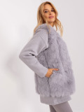 Gray Fur Vest with Lining