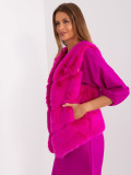 Fuchsia Fur Vest with Lining