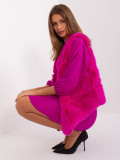 Fuchsia Fur Vest with Lining