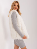 Ecru Women's Fur Vest