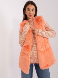 Peach Fur Vest with Lining
