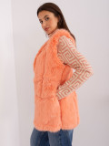 Peach Fur Vest with Lining