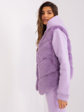 Light Purple Women's Faux Fur Vest