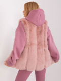 Light Pink Women's Fur Vest