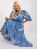Blue Floral Plus Size Dress