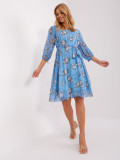 Blue Oversize Floral Dress