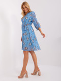 Blue Oversize Floral Dress