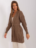 Brown Cardigan with Belt