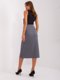 Elegant Dark Gray A-Line Skirt