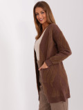 Brown Women's Cardigan with Pockets