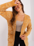 Camel Women's Cardigan with Pattern