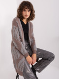 Dark Brown Knitted Cardigan