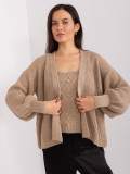 Beige Set with Short Cardigan