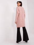 Light Pink Knitted Dress with Long Sleeves