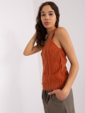 Dark Orange Set with Puff Sleeves