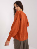 Dark Orange Set with Puff Sleeves