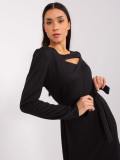 Black Cocktail Dress with Slits