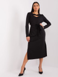 Black Cocktail Dress with Slits