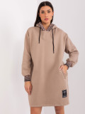 Asymmetrical Beige Sweat Dress