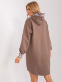 Brown Women's Sweat Dress with Lining