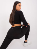 Black Sport Leggings with Stripes