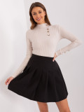 Elegant Black Flared Skirt