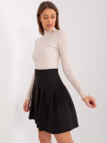 Elegant Black Flared Skirt