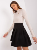 Elegant Black Flared Skirt