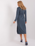 Elegant Midi Dress with Long Sleeves