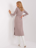 Elegant Midi Dress in Beige