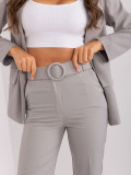 Elegant Gray High-Waisted Pants