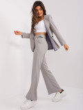Elegant Gray High-Waisted Pants