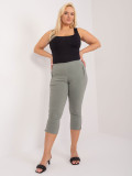 Khaki High-Waisted Pants