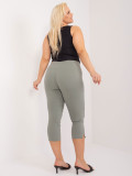 Khaki High-Waisted Pants
