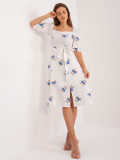 Floral Midi Dress with Short Sleeves
