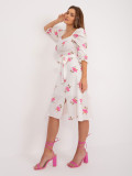 Floral Midi Dress with Short Sleeves