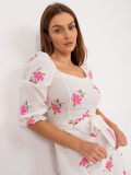 Floral Midi Dress with Short Sleeves