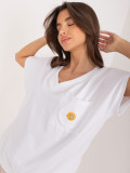 White Short Sleeve Blouse
